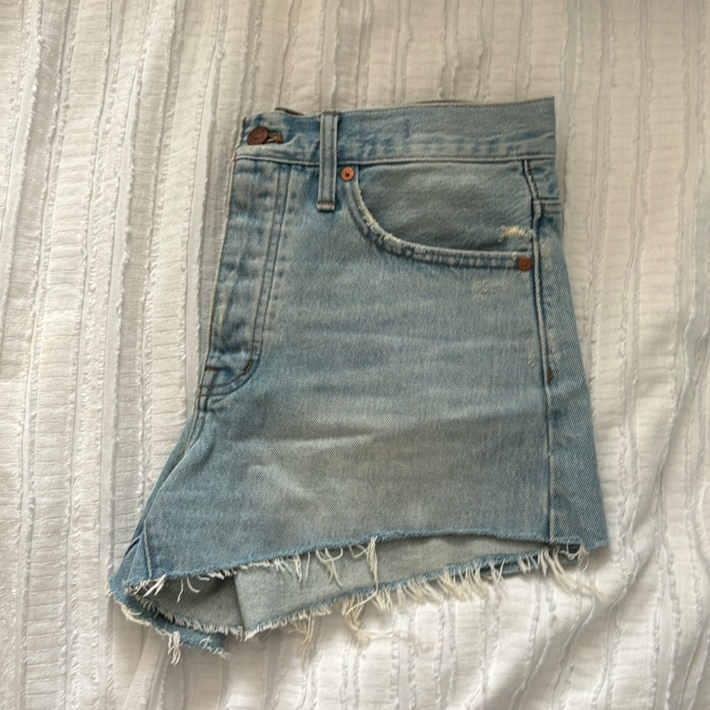 Relaxed Denim Shorts: Raw-Hem Edition